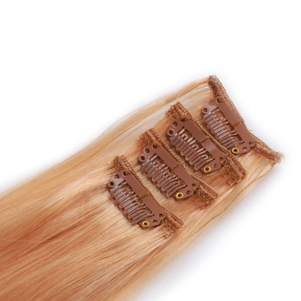 100 Human hair clip in extensions XS043